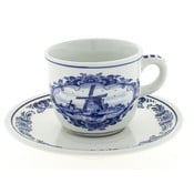 Heinen Delfts blauw Delft blue cup and saucer