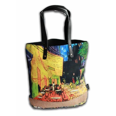 Robin Ruth Fashion Van Gogh Café Terrace Shoulder Bag - Large Art Bag
