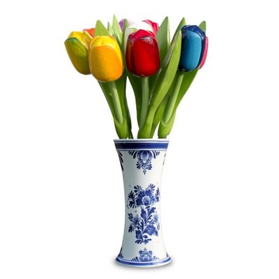 Typisch Hollands Hölzerne Tulpen in der Vase