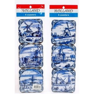 Matix Delft blue coasters - Mill landscapes