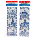Matix Delft Blue coasters - Windmill landscapes