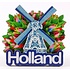 Typisch Hollands Magnet Holland Windmühle und Tulpen