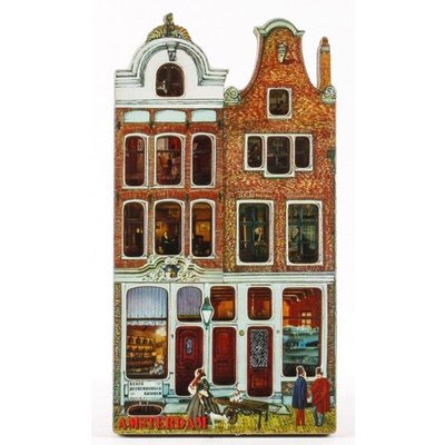 Typisch Hollands Magneet Grachtenhuisje Amsterdam