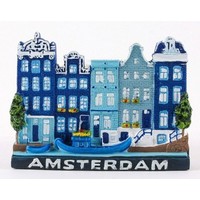 Typisch Hollands Amsterdam Magnet Blau