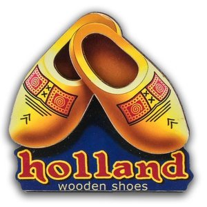 Typisch Hollands Magnet Holland - Yellow clogs