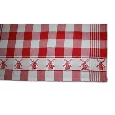 Typisch Hollands Tea towel - red checkered