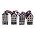 Typisch Hollands Christmas decorations - Delft blue houses (4-pack)