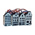 Typisch Hollands Kerstversiering - Delfts blauwe huisjes (4-pack)