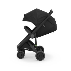 Greentom Groene kinderwagen van gerecycled materiaal - Upp Classic - zwart