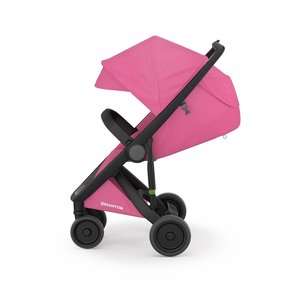 Greentom Groene kinderwagen van gerecycled materiaal - Upp Classic - Roze