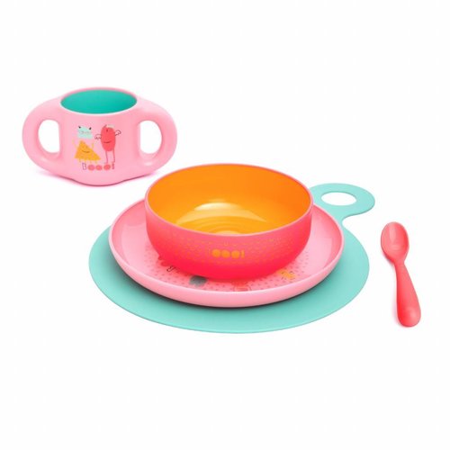 Suavinex 5-delige Dinnerset Booo - Roze Suavinex 5-delige Dinnerset Booo - Roze