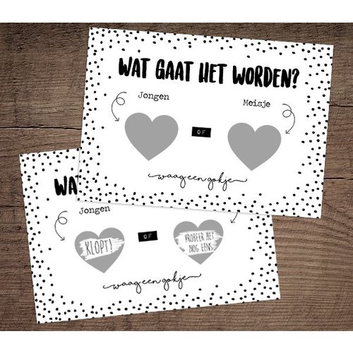 Hippe Kaartjes Kraskaart - Gender reveal - Boy - Verklap het geslacht van de baby Hippe Kaartjes Kraskaart - Gender reveal - Boy - Verklap het geslacht van de baby