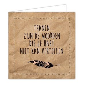 Hippe Kaartjes Wenskaart - Tranen