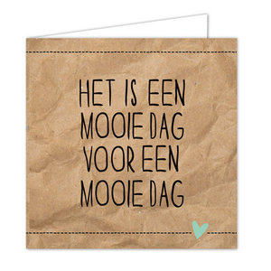 Hippe Kaartjes Ansichtkaart Wenskaart - Mooie dag