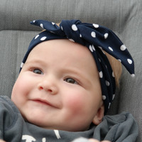 Haarbandje blauwe dots