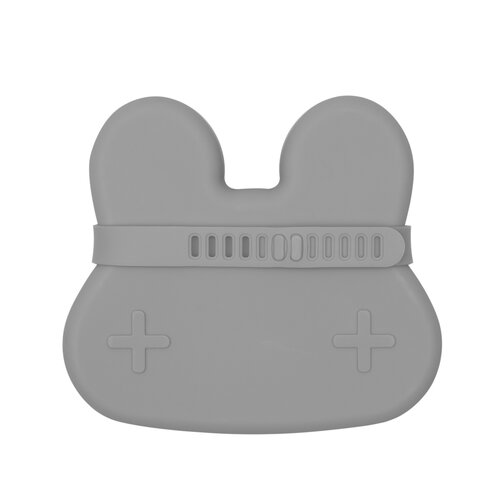 We Might be Tiny Bunny Snackie Siliconen brood trommeltje - Grey We Might be Tiny Bunny Snackie Siliconen brood trommeltje - Grey