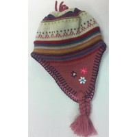 Polka wintermuts met wintermotief