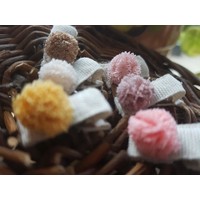 Baby haarclipje klitteband vilt Bloempjes