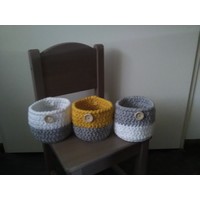 UNIEK - Hand- gehaakte commodemandjes in de kleur die je wilt