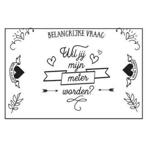 Minimou Tijdelijke Tattoo - Wil jij mijn Meter worden? Minimou Tijdelijke Tattoo - Wil jij mijn Meter worden?