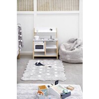 Washable Rug Mini Biscuit Pearl Grey