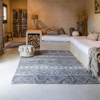 100% puur Wollen vloerkleed Lakota Night in 3 maten