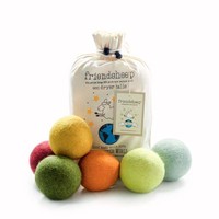 100% natuurlijke drogerbollen in een bio-katoenen waszakje - 6 stuks