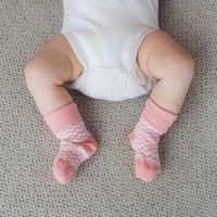 Blijf Sokjes duopack Zigzag-Roze