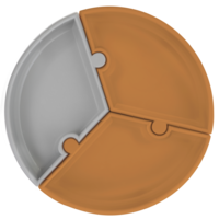 Puzzelbord - Puzzle Plate Bubble Woody Brown / Grey