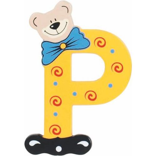 Playshoes De letter P - houten plakletter beer Playshoes De letter P - houten plakletter beer