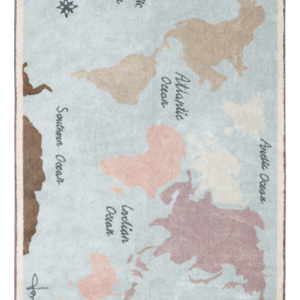 Lorena Canals Handgemaakt Kleed Vintage map (globe/wereldkaart)