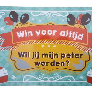 Minimou Kraskaart Peter Balloons & Cupcakes - Wil je mijn Peter worden?