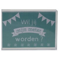 Transparante spaarpot Wil jij mijn Meter worden ?