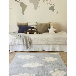 Lorena Canals Clouds Grey. 100% katoenen vloerkleed