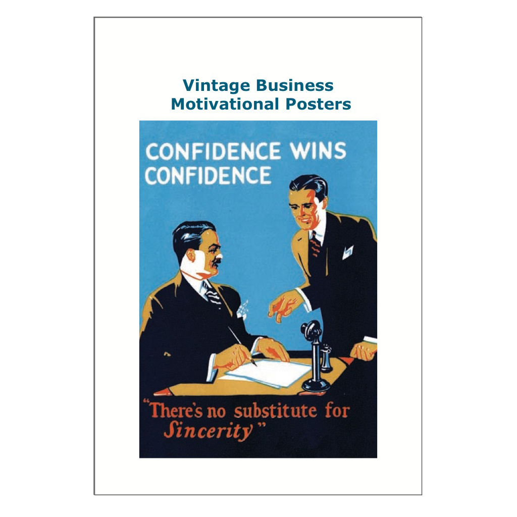 Vintage Business Motivational Posters Postcard Pack