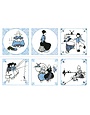 Set of6 Dutch Tiles Coasters