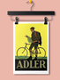 Vintage Bicycle Poster, Adler