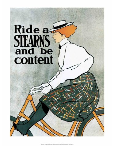 Vintage Bicycle Poster, Stearns