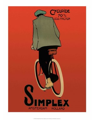 Vintage Bicycle Poster, Simplex, Amsterdam