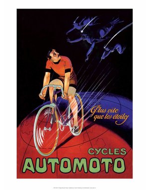 Vintage Bicycle Poster, Automoto