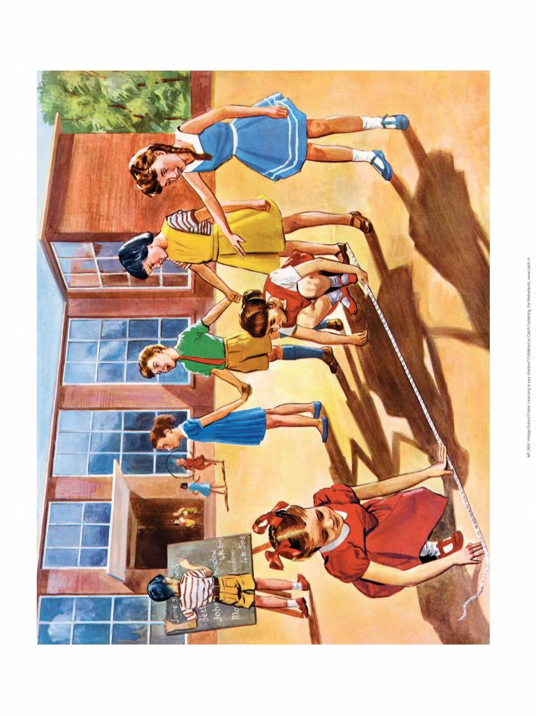 Vintage Classroom Poster - School Class Building Models