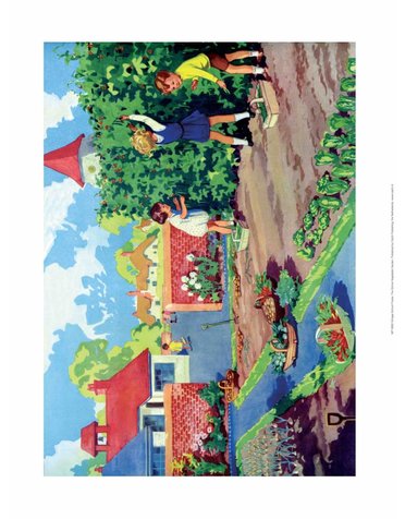 Vintage Classroom Poster - Vegetable Garden