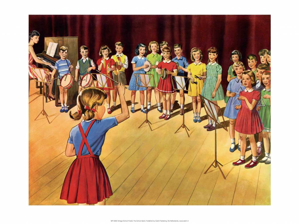 Vintage Classroom Poster- The School Band