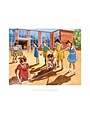 Vintage Classroom Poster - School Class Building Models