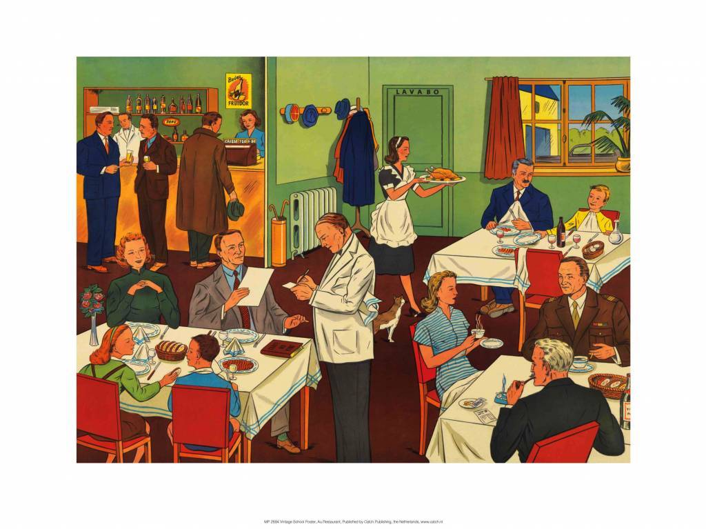 Vintage Classroom Poster - Restaurant