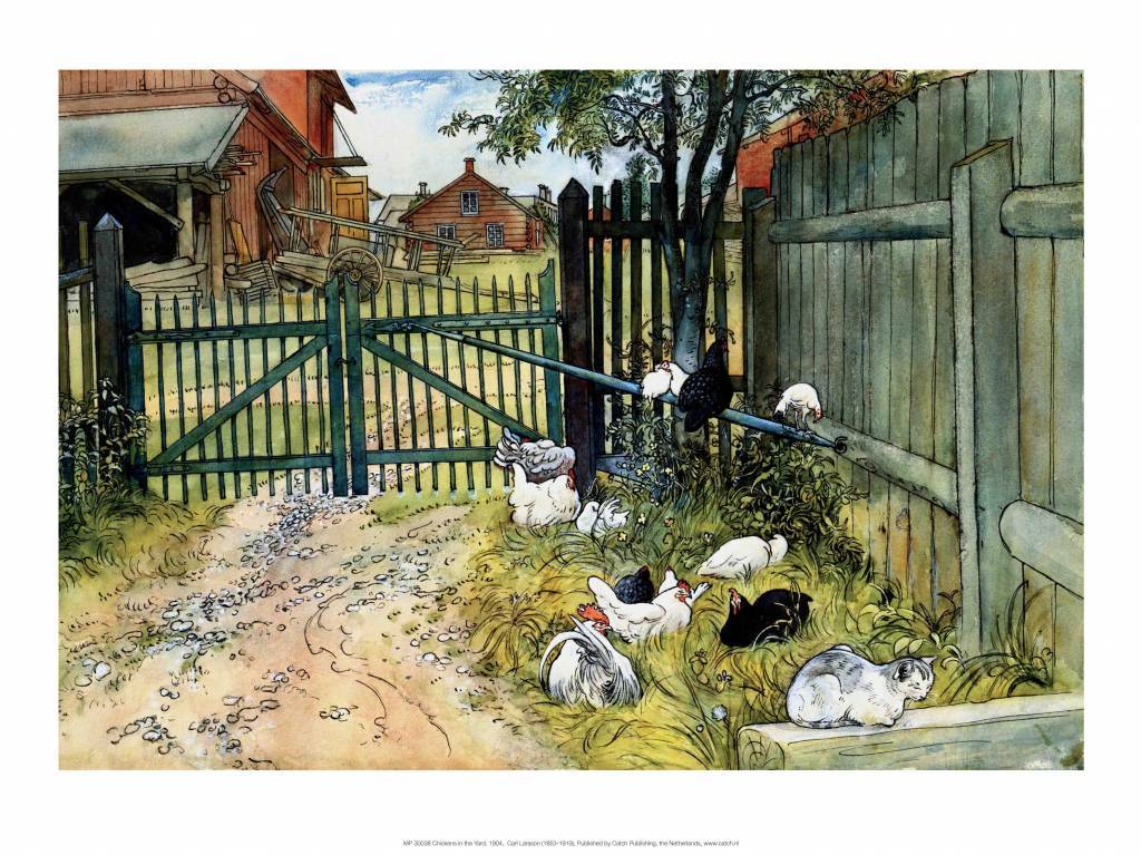 Catch Publishing Carl Larsson, Chickens in the Yard, 1904