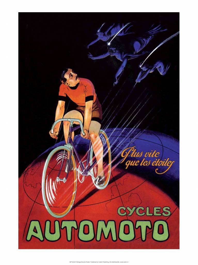 Vintage Bicycle Poster, Automoto