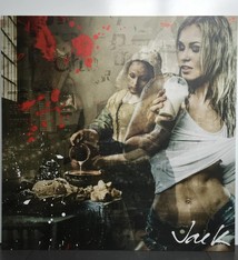 Wandbord hout "Melkmeisje"