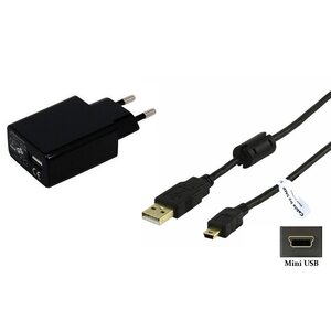 OneOne 3A lader + 1,8m USB A kabel met Mini connetor geschikt voor ..