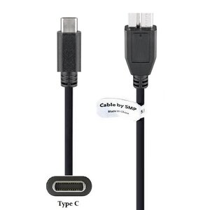 OneOne 0,3m Micro USB 3.0 naar USB C kabel geschikt voor externe harde schijf/portable harde schijf van Trekstor Datastation